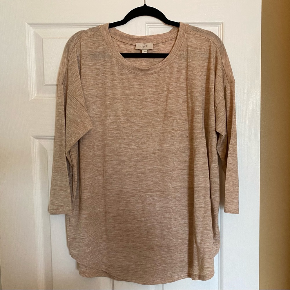 Loft Outlet Oatmeal Thin Sweater Tunic Large